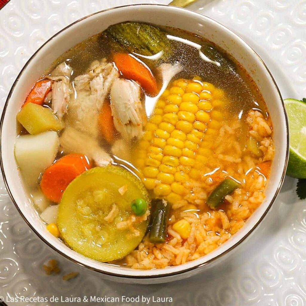 Caldo de Pollo with Cabbage │ Traditional Mexican Chicken Soup