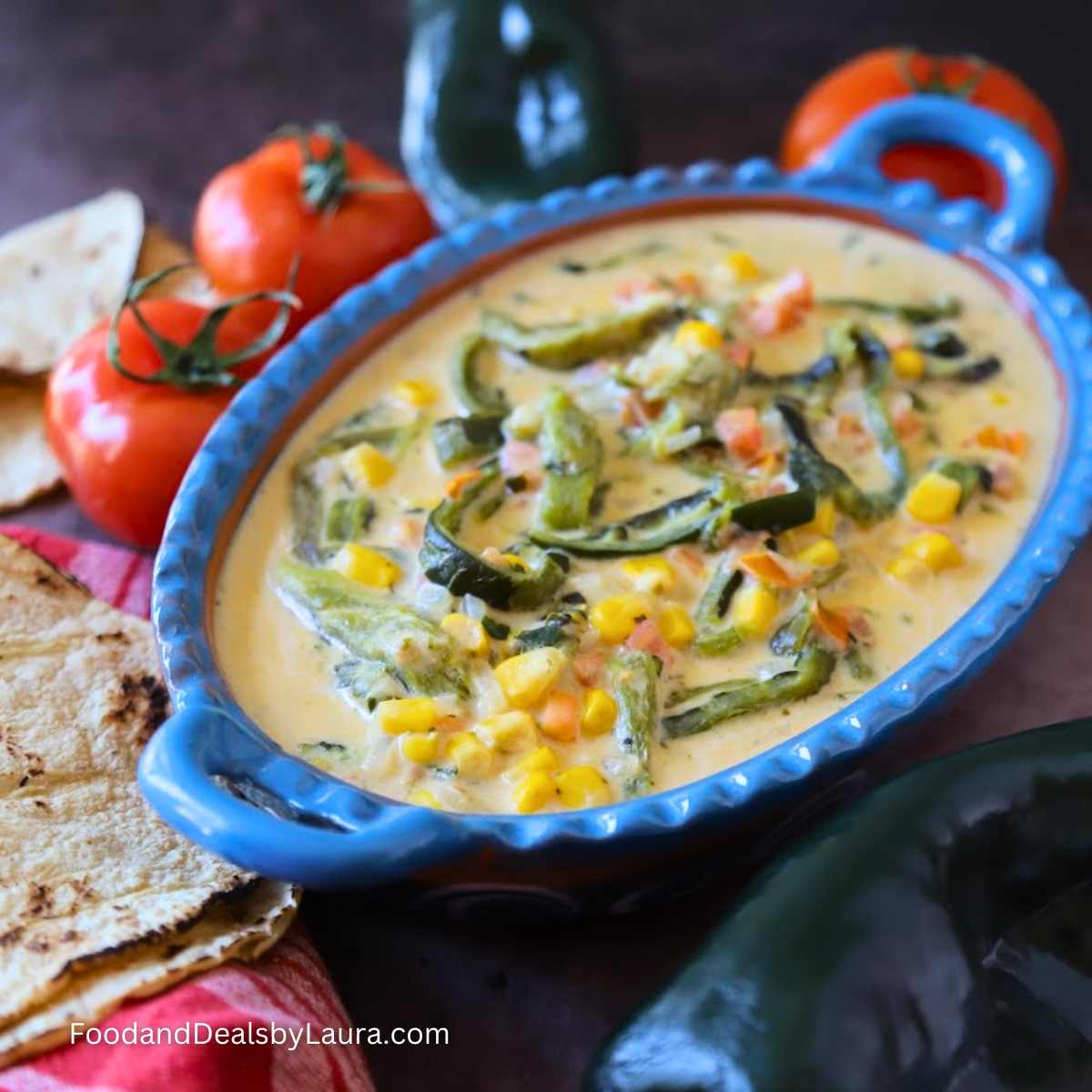 rajas con queso chile con queso