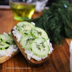 Cottage Cheese Toast with Cucumber & Dill